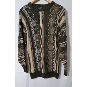 Vintage Sweater Men’s XLMD Knit Textured Multicolor 90s coogi style